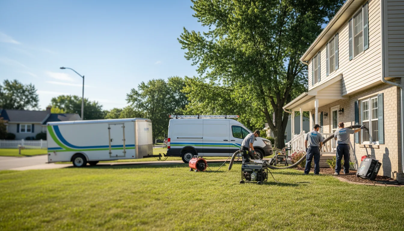 Flooded Basement Restoration And Cleanup With Repair in Galloway, OH near me